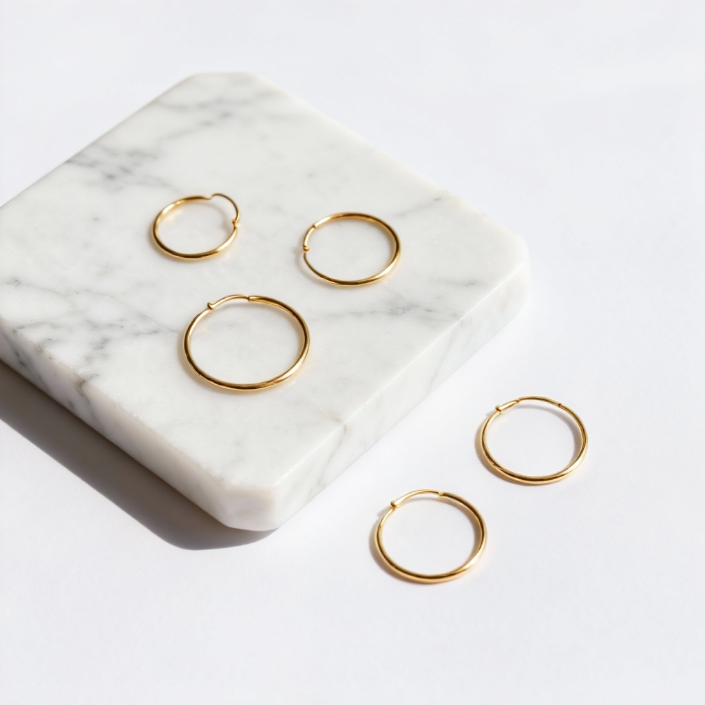 AI cartilage hoop stacking set flat lay