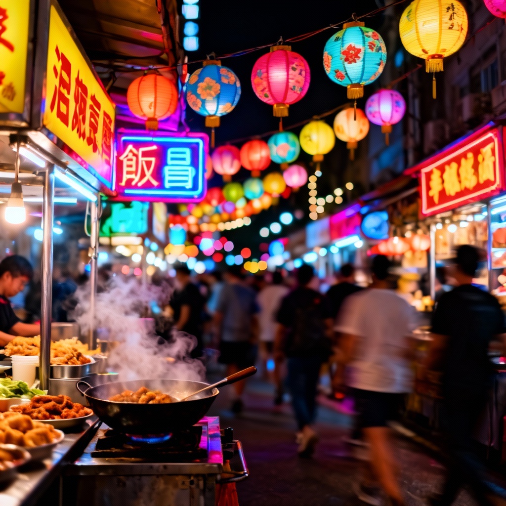 AI Festival Night Market Street