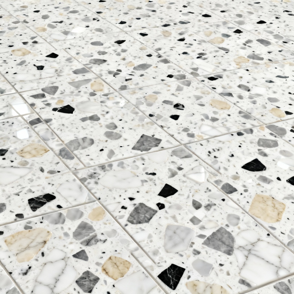 AI terrazzo marble chip texture seamless polished