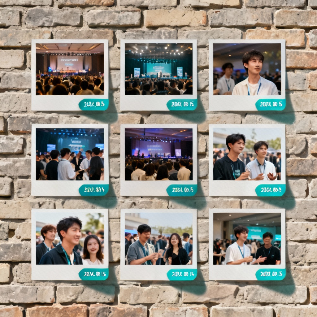 AI event recap masonry photo wall