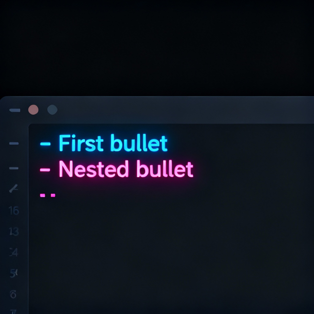Markdown bullet points formatter