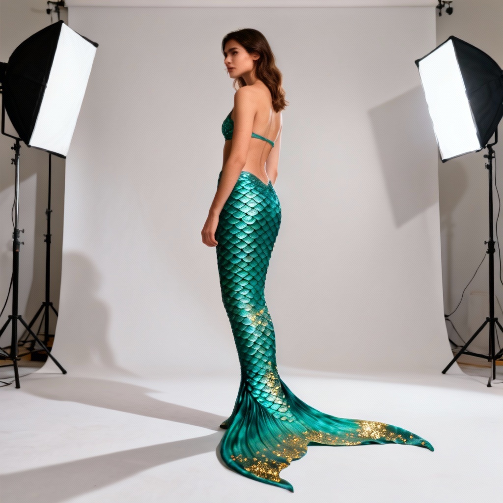 AI Mermaid Tail Overlay Mockup For Cosplay