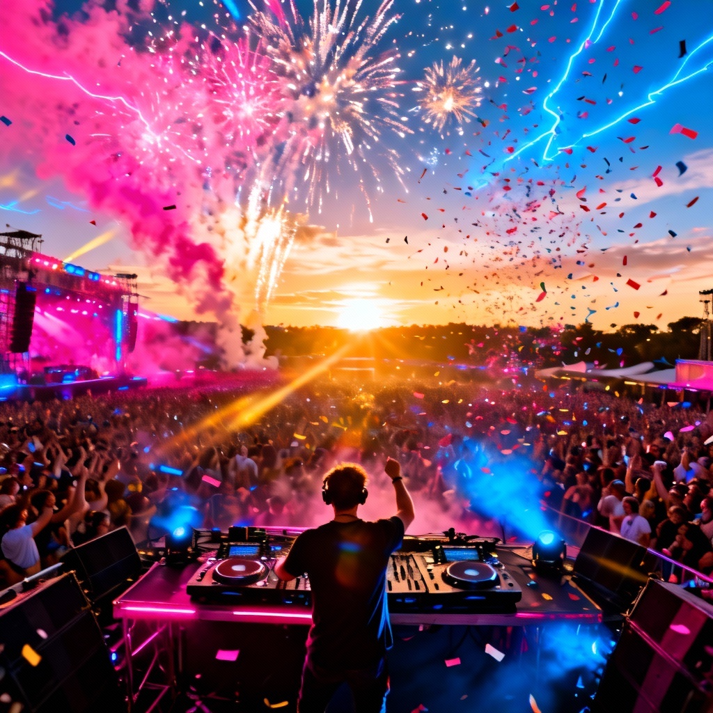 AI festival DJ on mainstage