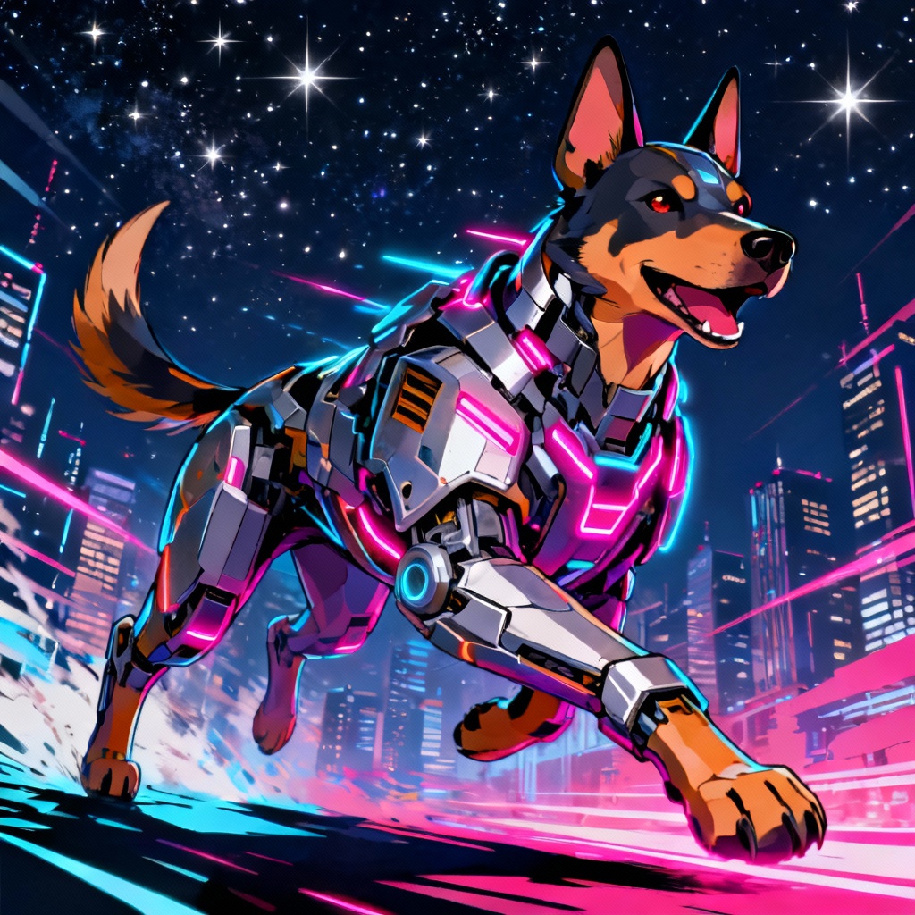 AI Anime Mecha Dog