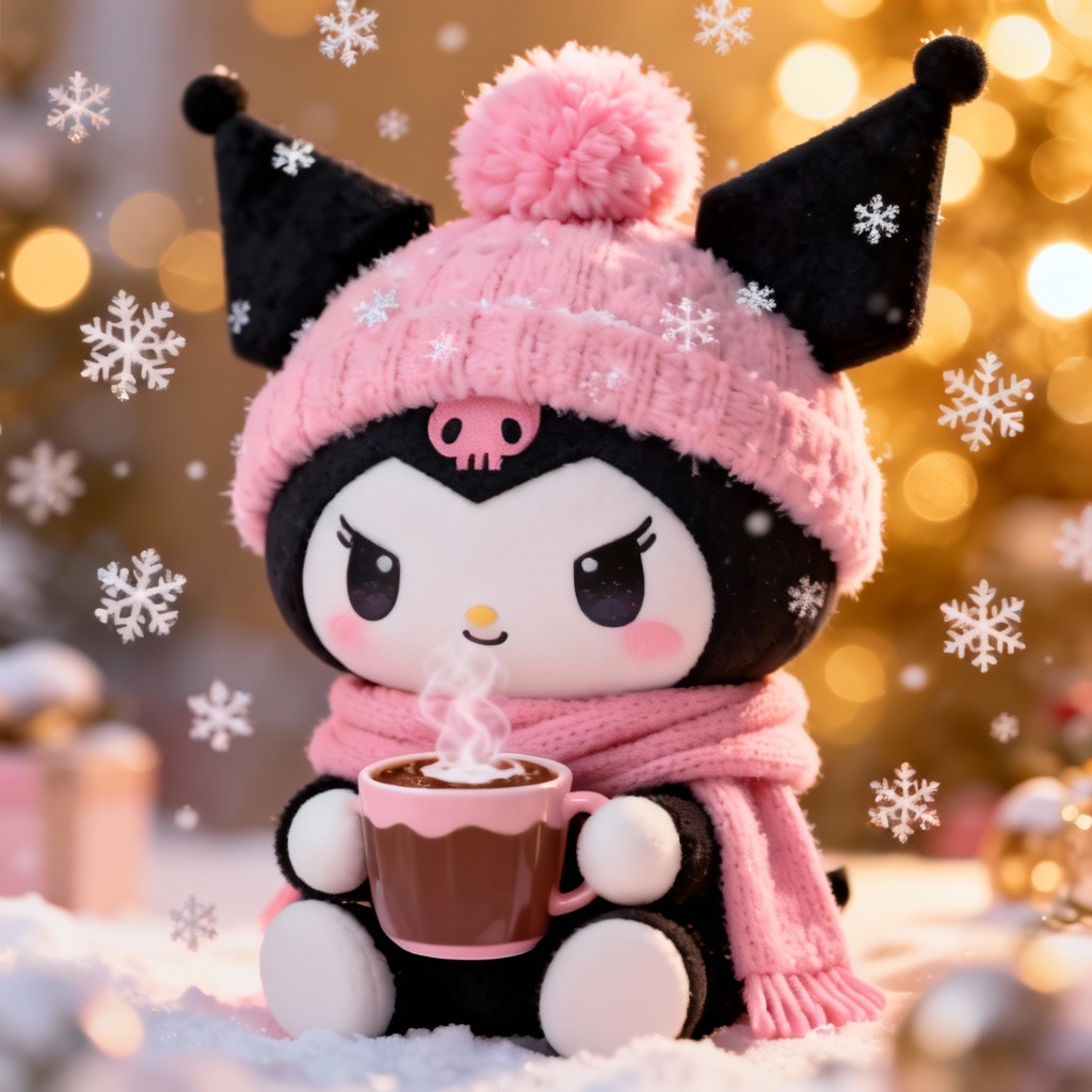 AI Kuromi winter cozy portrait