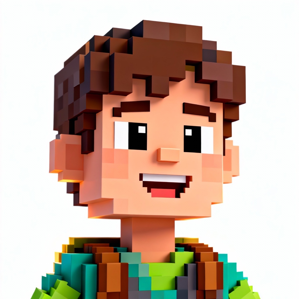 Minecraft PFP blocky adventurer avatar headshot