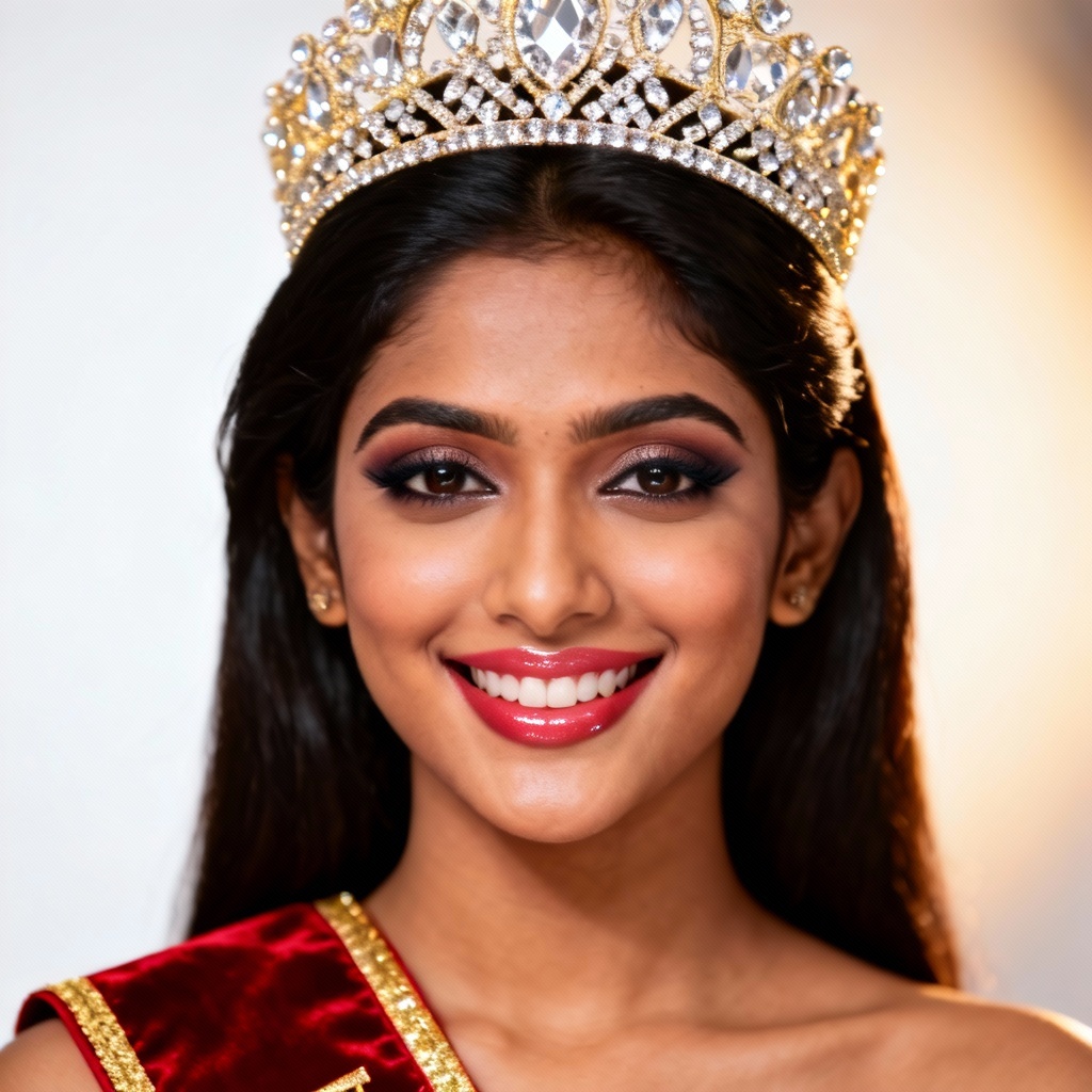 AI crowned Miss India studio headshot
