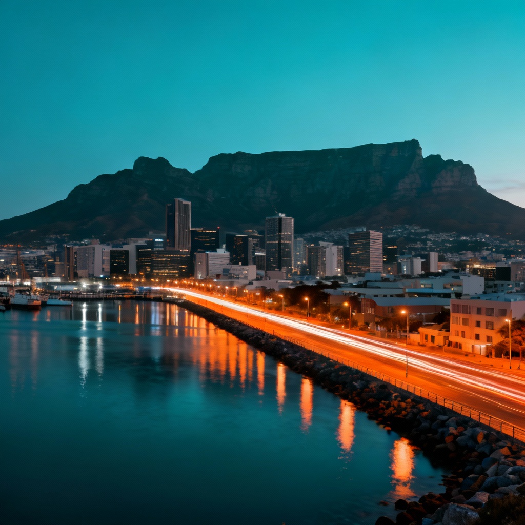 AI Cape Town skyline at night