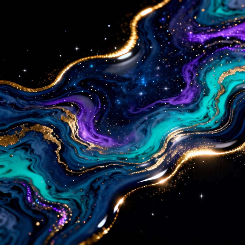 Marbled galaxy Easter egg finish