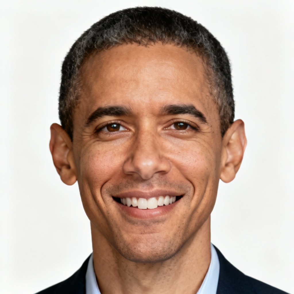 AI U.S. 2x2 passport photo example, white background