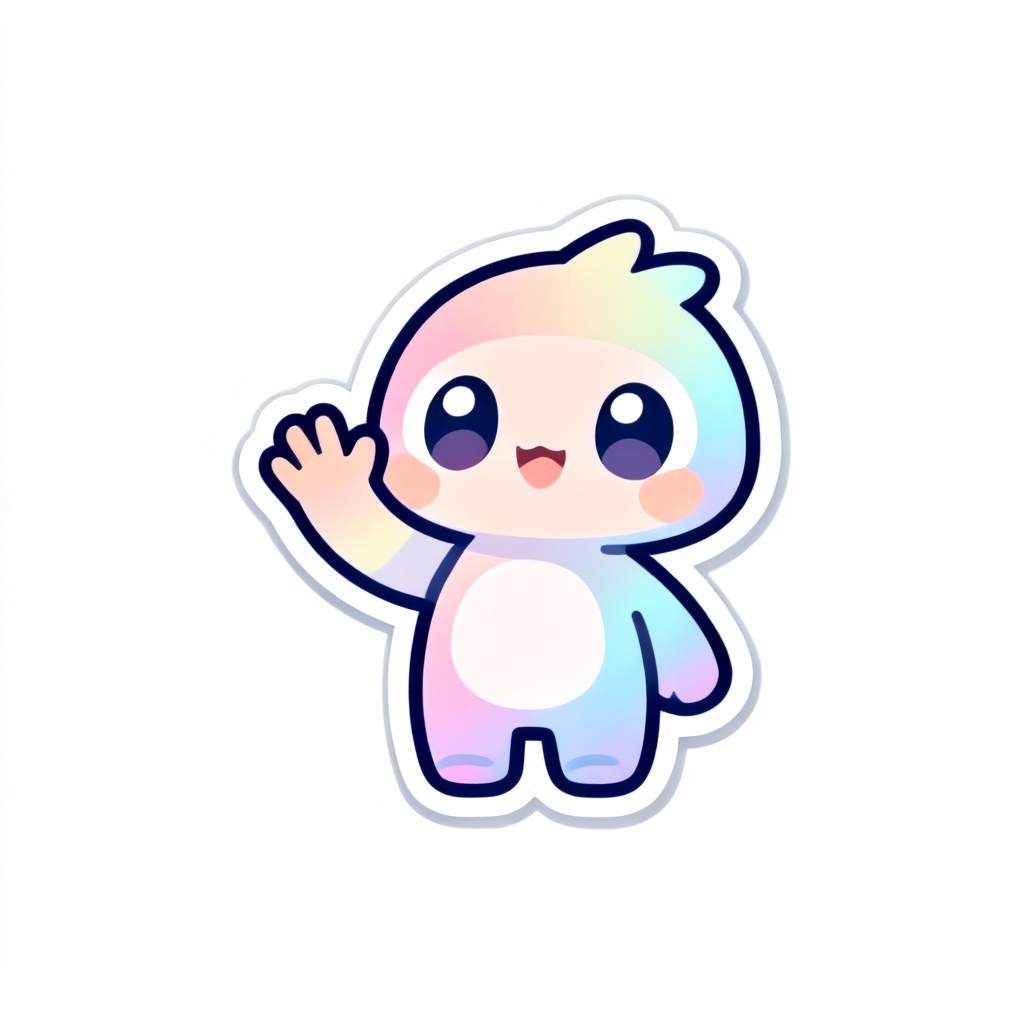 AI TGG cute chibi mascot character with pastel colors