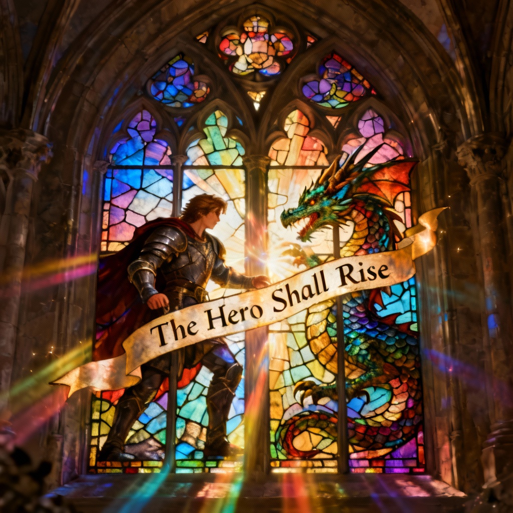 AI Prophecy Stained Glass Window