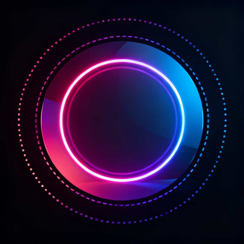 AI gradient concentric circles and rings