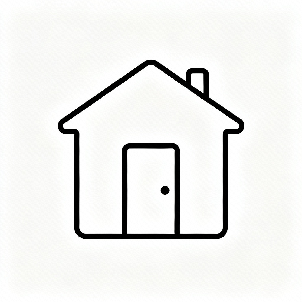 AI minimal line house logo icon
