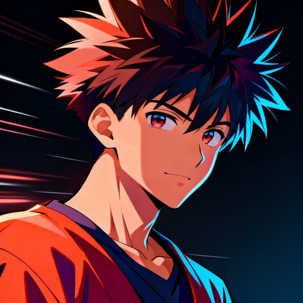 AI anime young male character