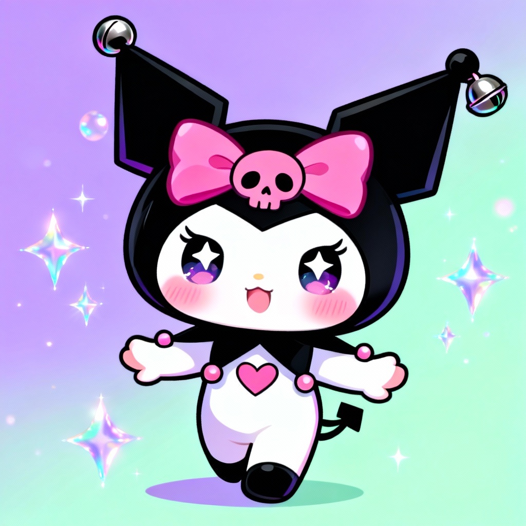 AI Pastel Goth Kuromi Portrait