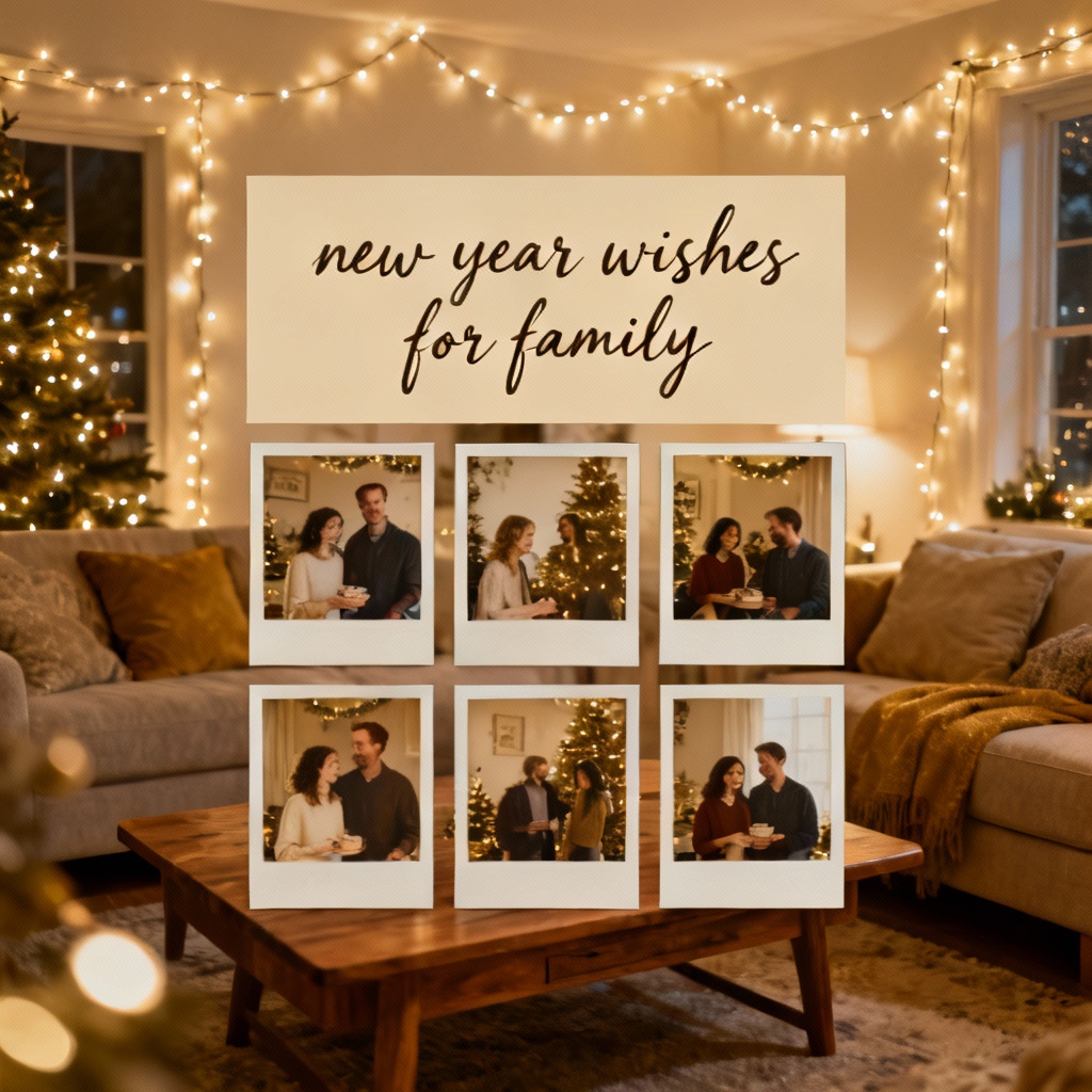 AI Family New Year Wishes Template