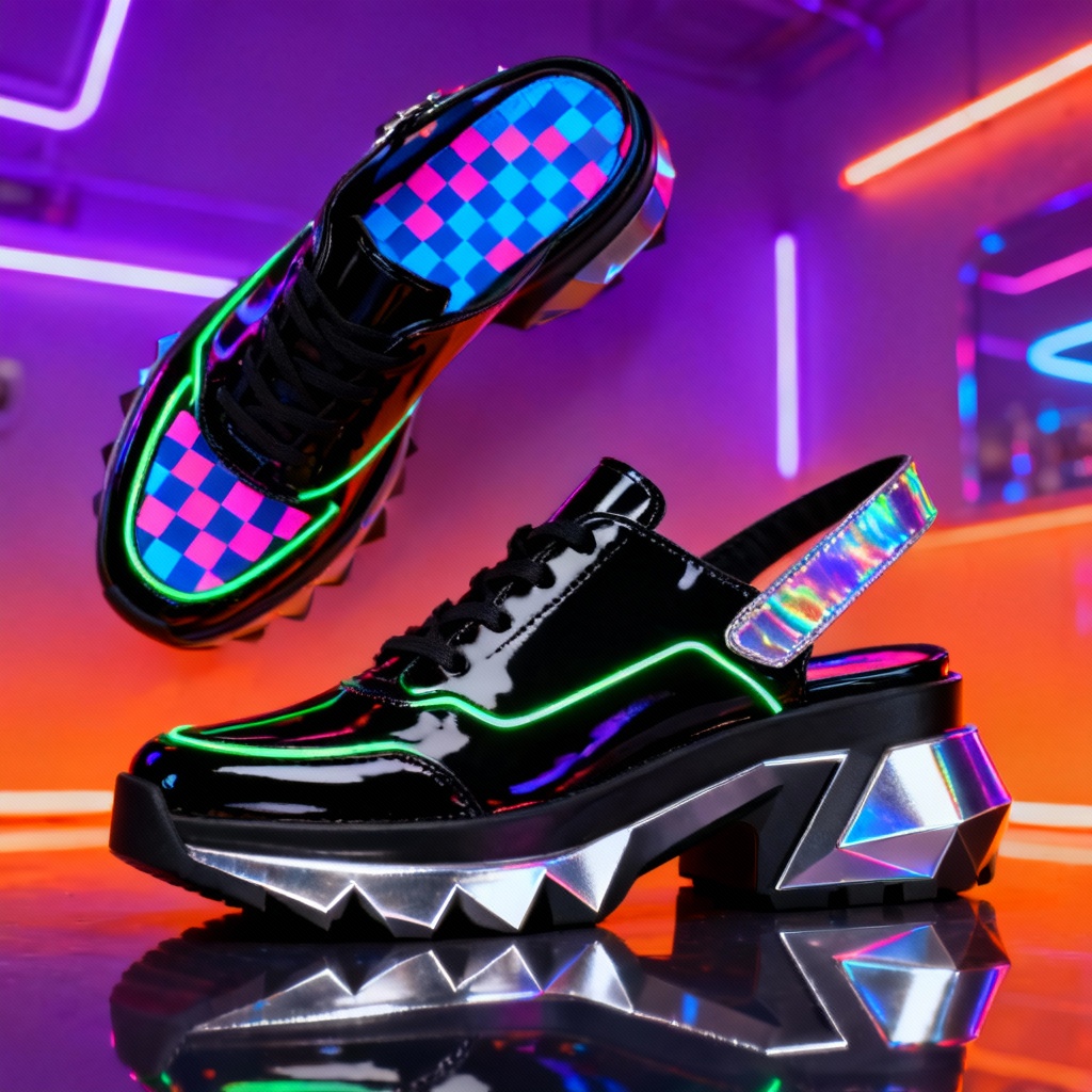 AI chunky Y2K platform slingback heels