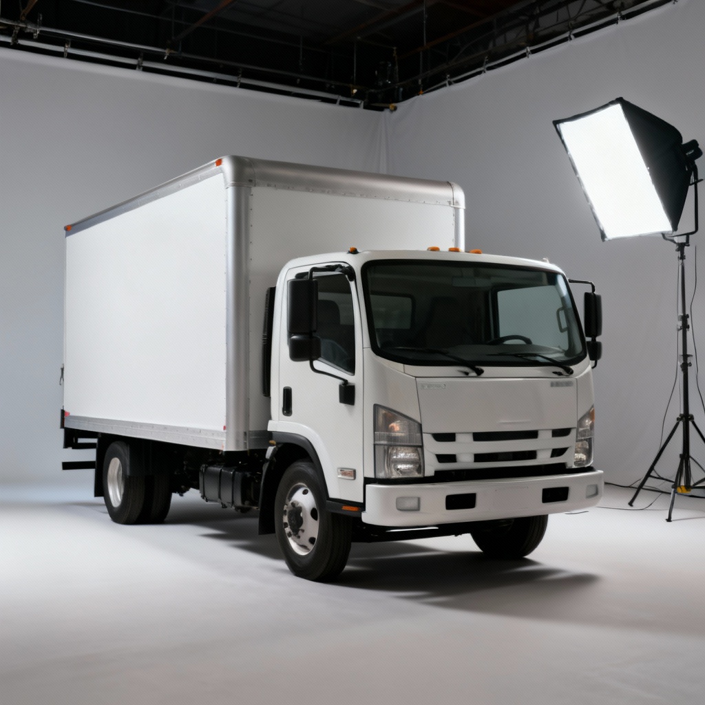 AI studio cabover truck for livery mockup