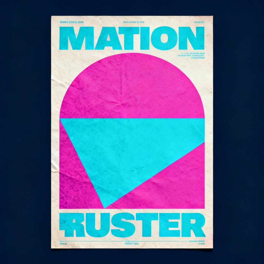 AI image color inverter creating a vintage duotone inverted poster