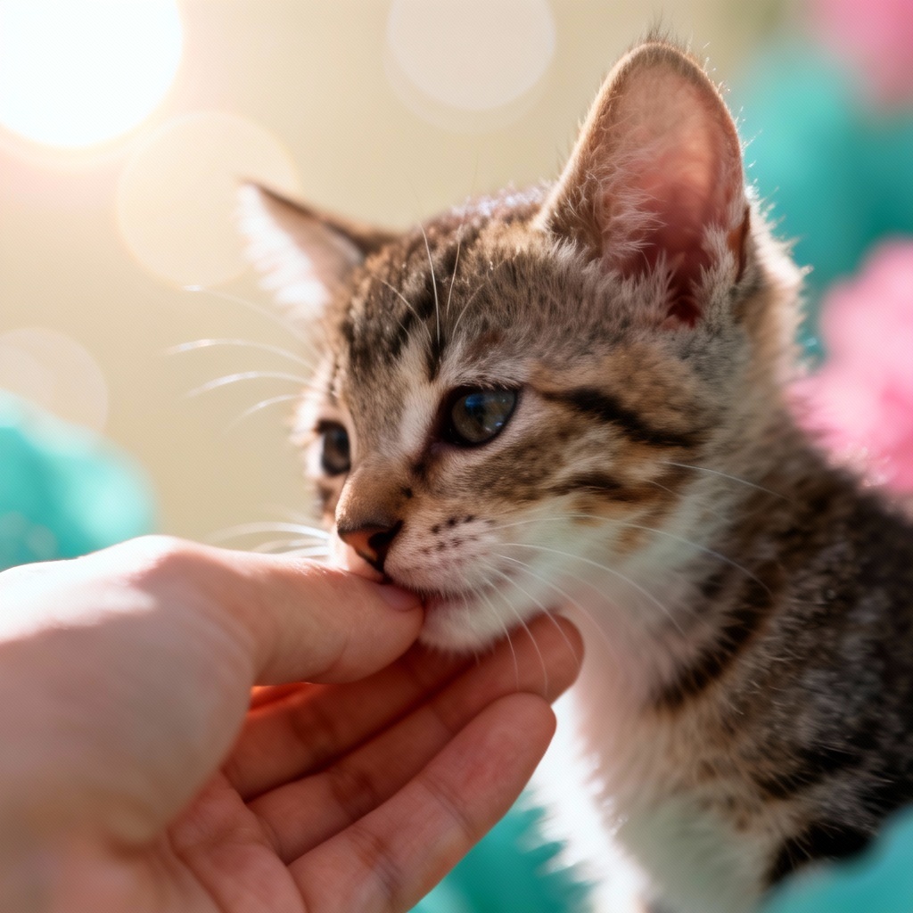 AI tender pet portrait with soft bokeh