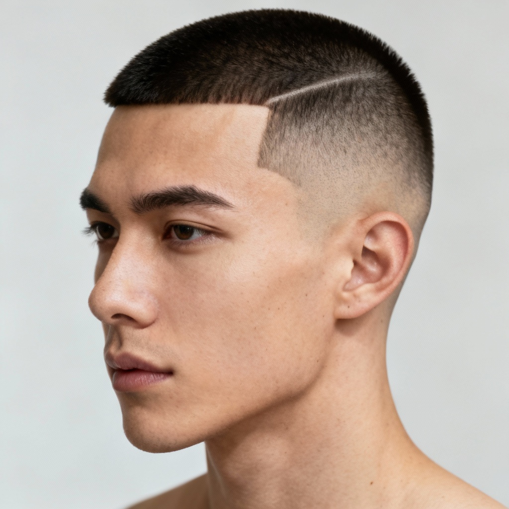 AI No.2 guard buzz cut with clean lineup