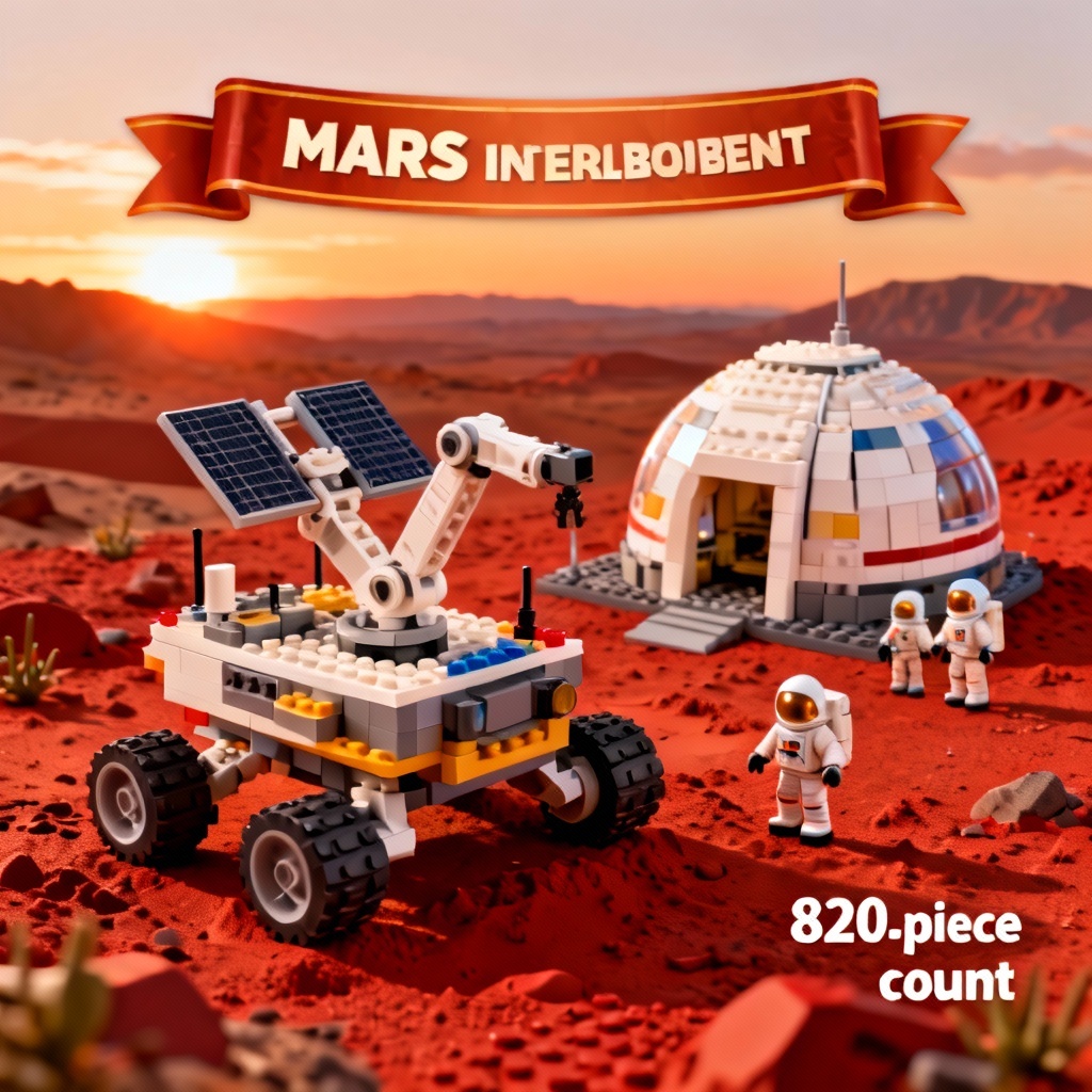 AI LEGO Mars rover mission set concept