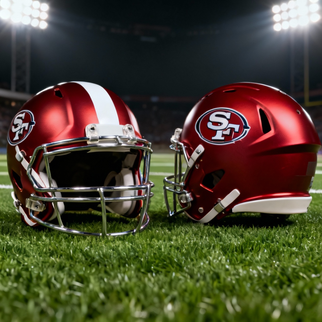 AI Football Helmet Mockup With Team Logo