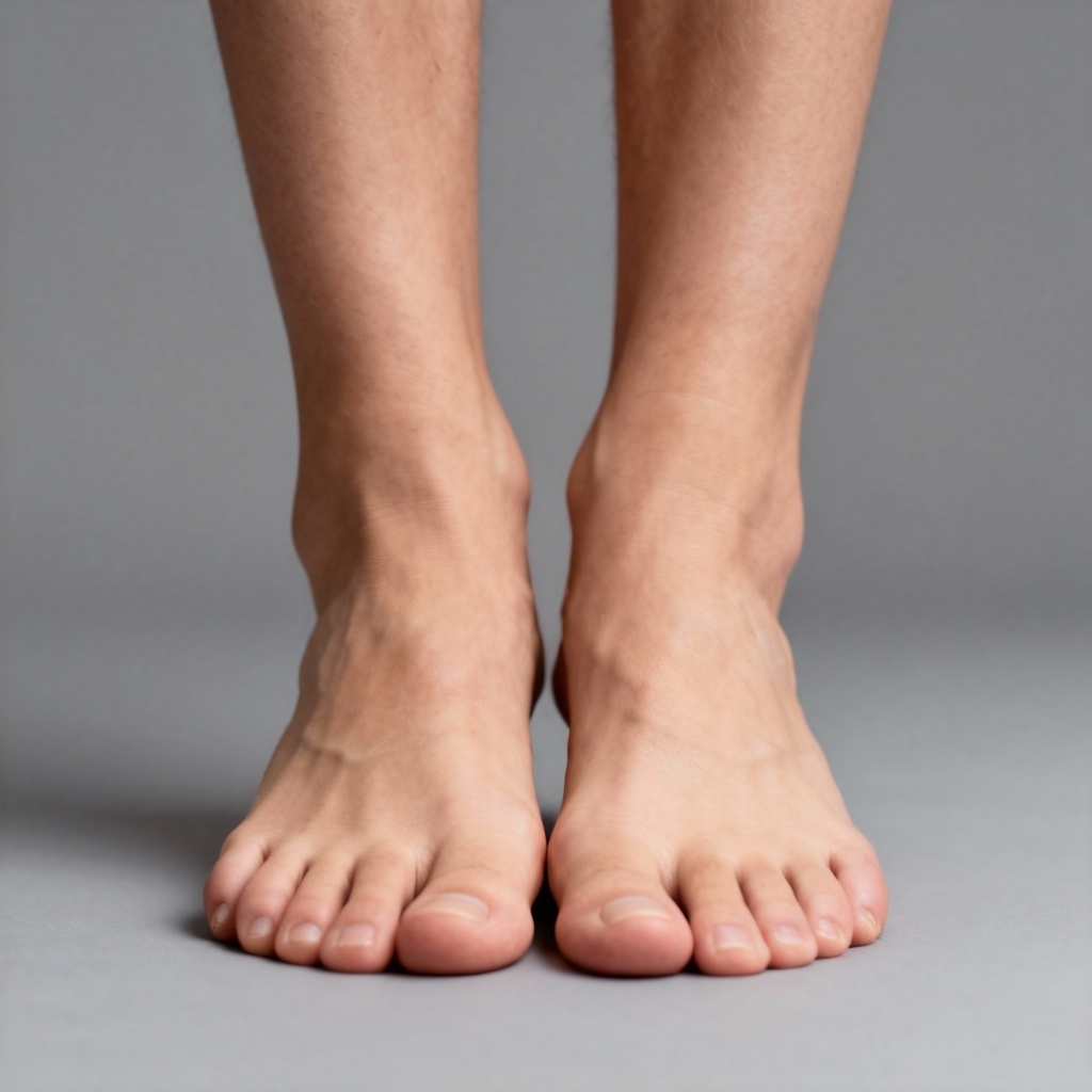 Photorealistic studio feet pose for AI generator