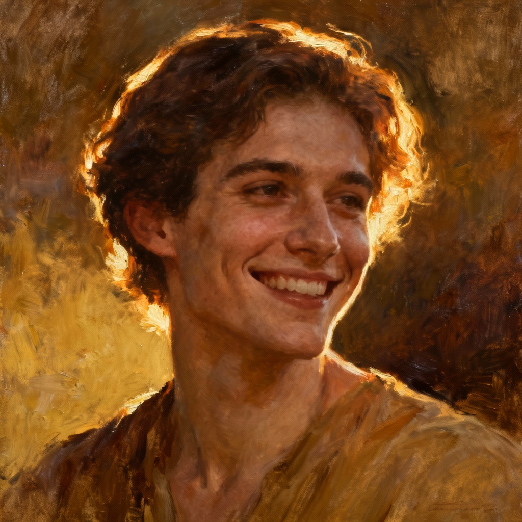 AI oil painting portrait generated from a photo