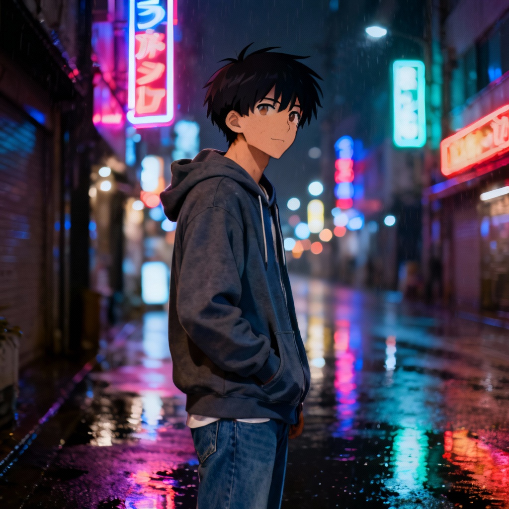 Realistic Urban Portrait From Anime Character
