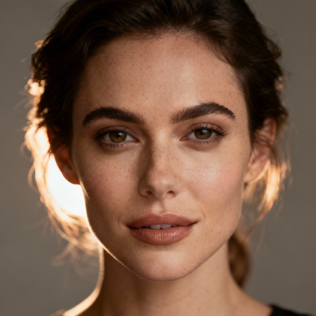AI actress cinematic headshot portrait