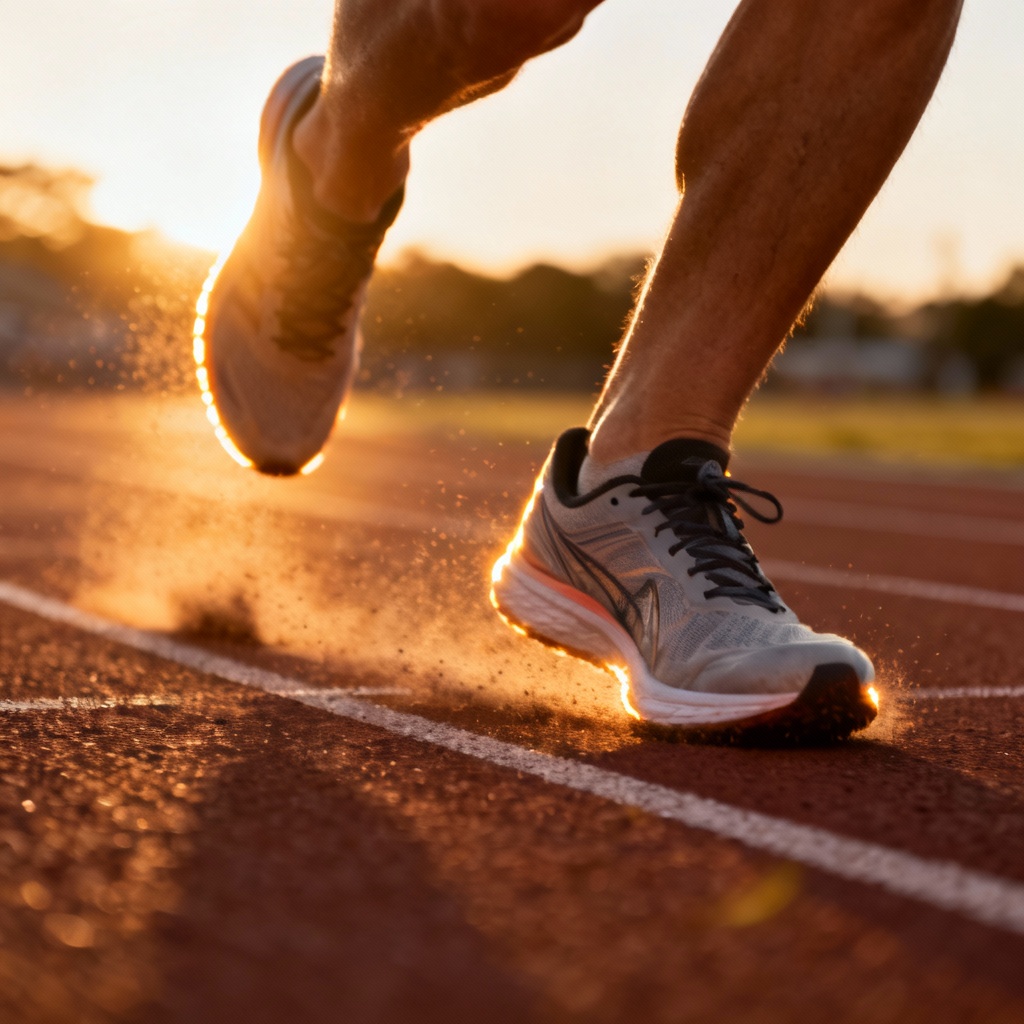 AI running feet motion study