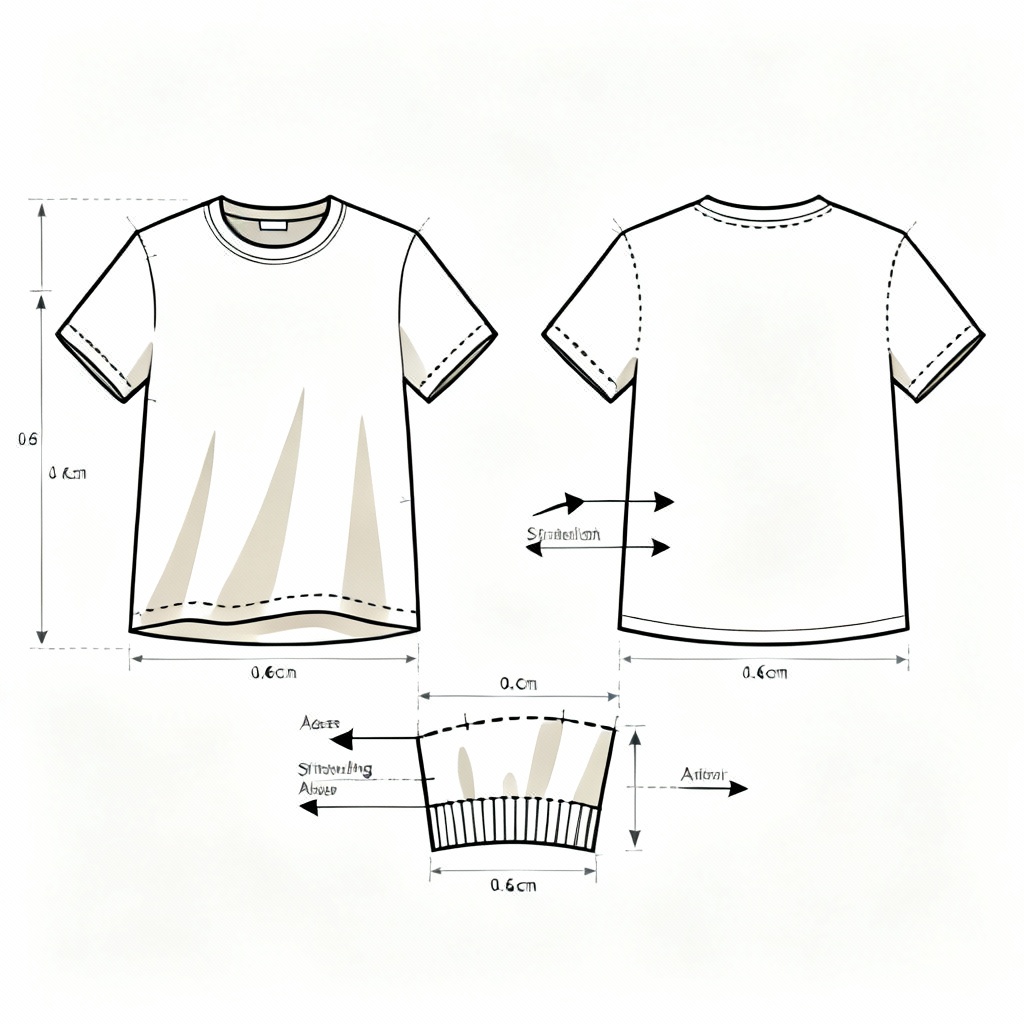 AI relaxed t-shirt pattern with crew neck and short sleeves