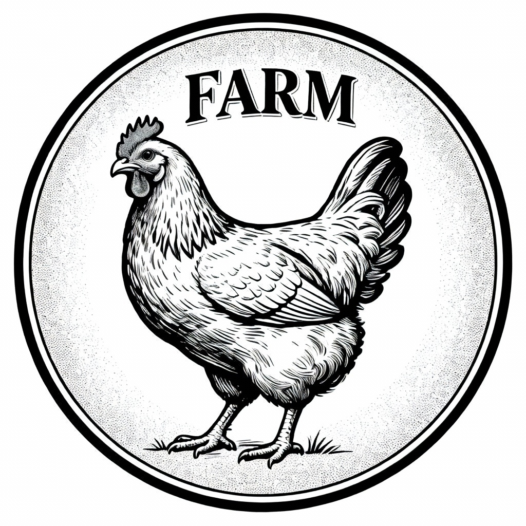 AI vintage chicken logo badge