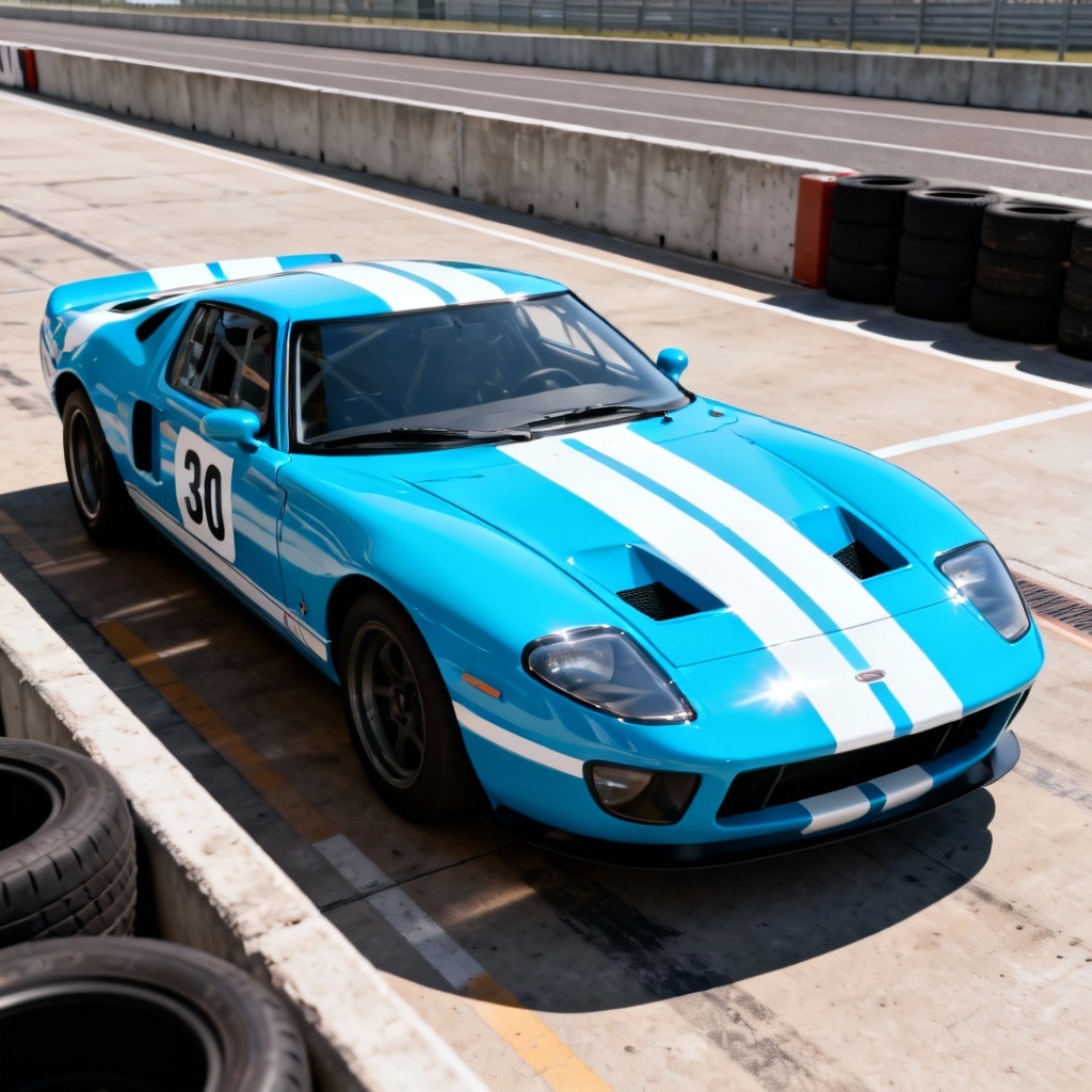 Neon blue livery and stripes preview generated by AI wrap visualizer
