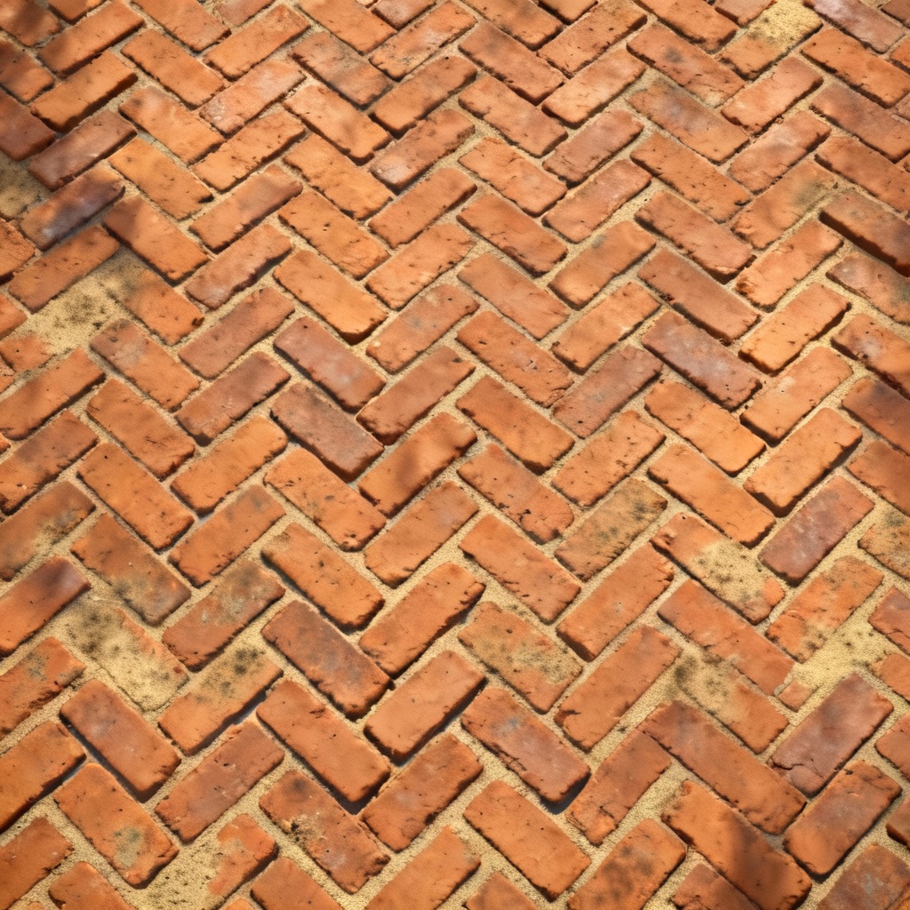 Herringbone brick patio texture, top-down seamless