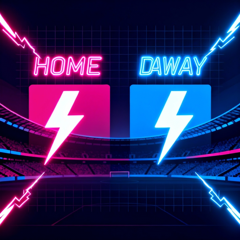 AI soccer matchday poster with neon typography