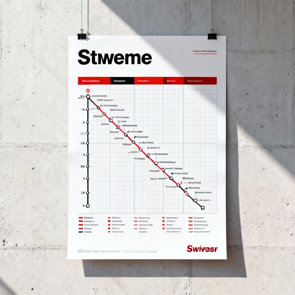 AI timetable and route diagram poster for public transit