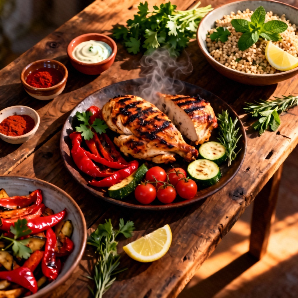 AI Healthy Weeknight Dinner Spread