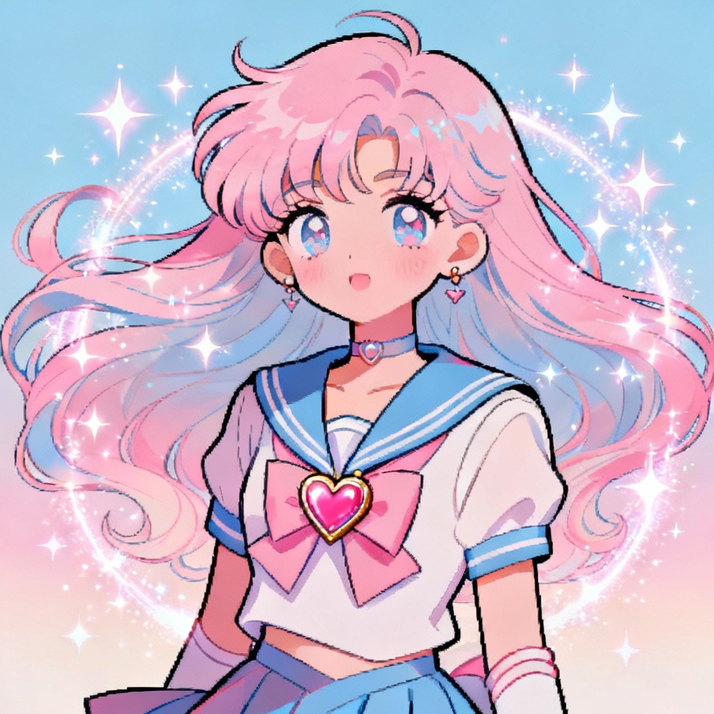 AI anime trans girl magical portrait