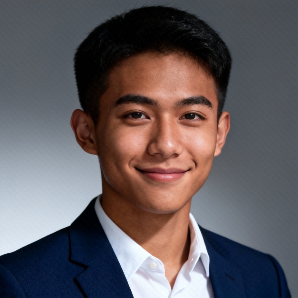 AI young adult male business headshot