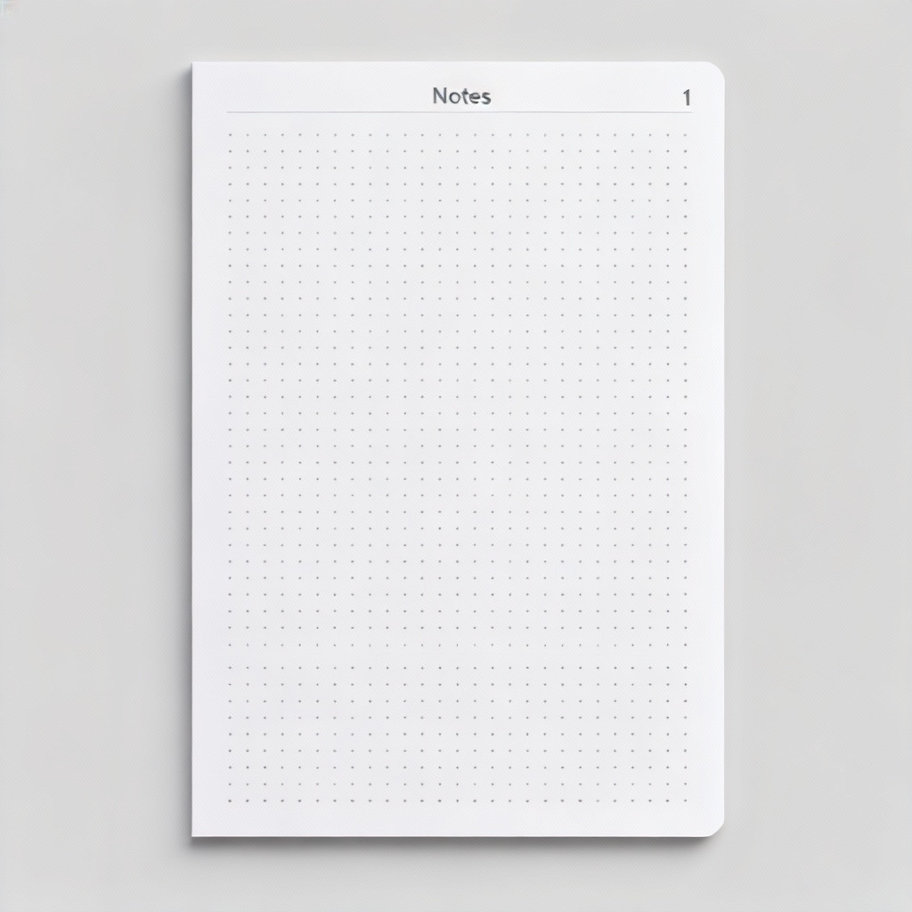 Printable dot grid notebook page template