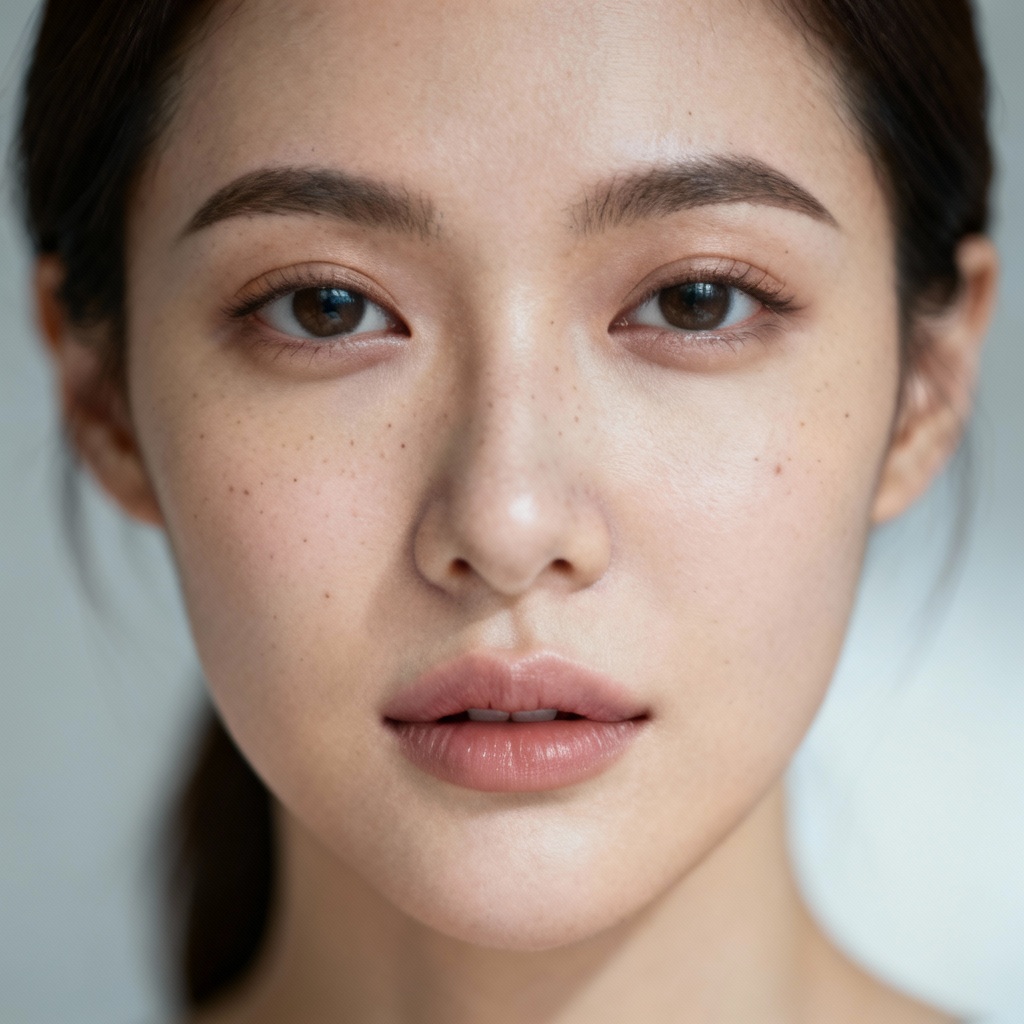 AI retouching removes acne and blemishes
