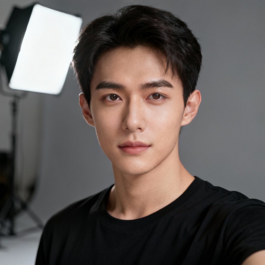 AI studio glow selfie headshot