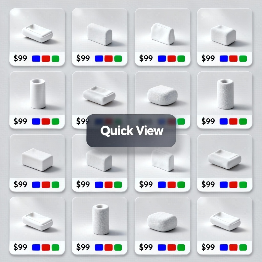 AI ecommerce product gallery grid