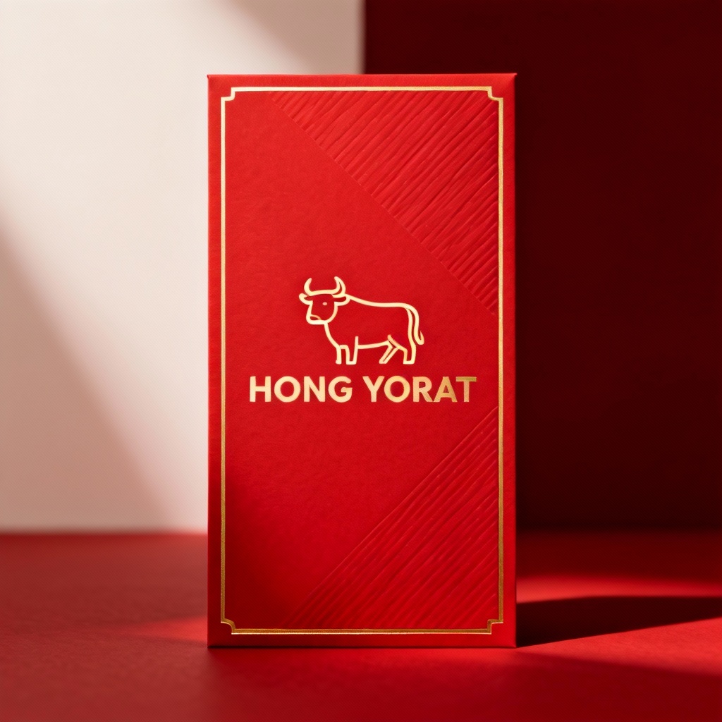 Minimalist corporate digital red envelope