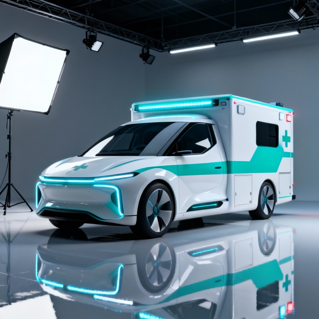AI Electric Ambulance Concept Render