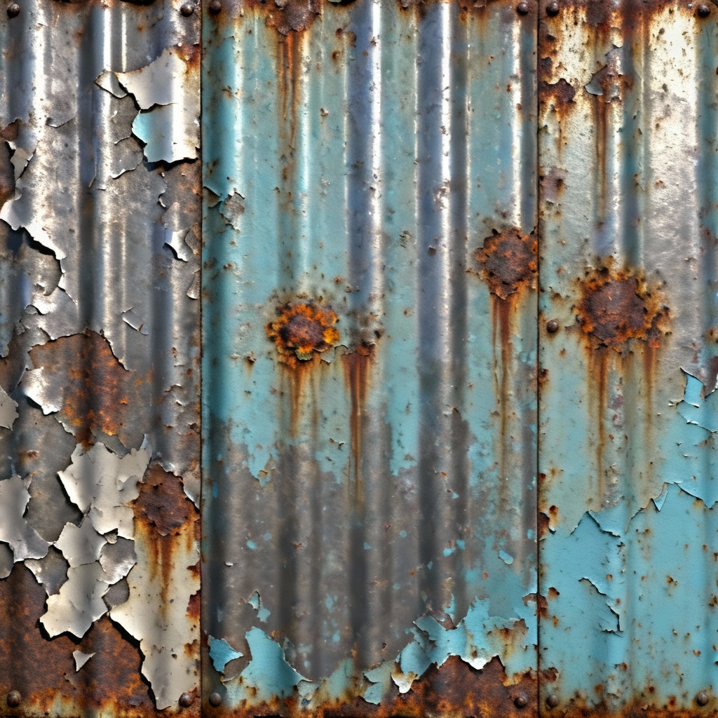AI rusty painted metal texture