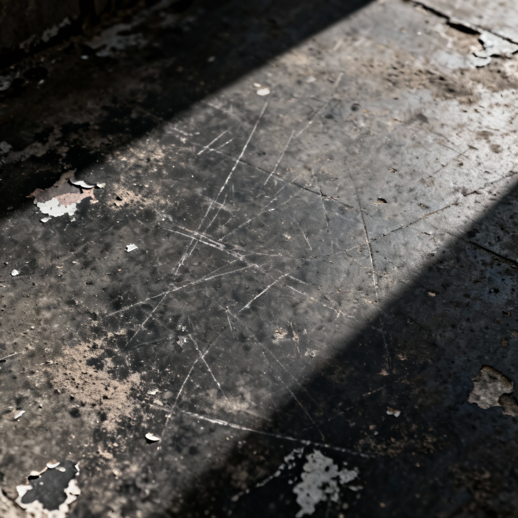 AI-generated dark grunge texture overlay with scratches and dust